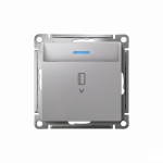 ATLASDESIGN ВЫКЛЮЧАТЕЛЬ карточный с подсветкой, 10А, без задержки отключения, механизм, АЛЮМИНИЙ