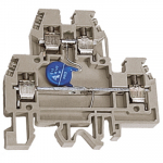 DAS.4/V48GR, 2х уровневый проходной зажим серый 4 кв.мм с варистором между уровнями 48 В