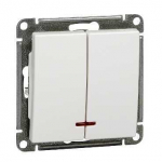 Выключатель 2кл с подсв с/у белый механизм W59 Systeme Electric  (1/10)