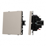 ARL NOBE Выключатель проходной 1 кл софт-тач кашемир SWT-MKP1-SFPL-CA (250V, 10A) (Arlight, -)