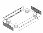 Фланцевая панель Глухая (сплошная) сталь 300x300 со штамповкой ABB TUR шкафы