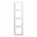 Рамка 4гн белый вертикальная Glossa Systeme Electric
