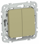 FLITE Выключ. 2-кл. прох. 10А ВС62-1-0-ФлО ол. IEK