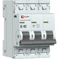 Выключатель автоматический 3-полюсный (3P) 40А хар. B EKF