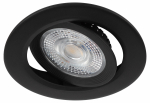 Светильник светодиодный встраиваемый ЭРА KL LED 25A-5 4K BK круглый поворотный черный 5Вт 4000К