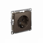 Розетка 1гн с З/К шторки с/у мокко механизм 16А AtlasDesign Systeme Electric