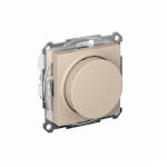 Светорегулятор 630Вт поворотно-нажимной с/у песочный AtlasDesign  Systeme Electric