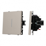 ARL NOBE Выключатель 1 кл подсветка софт-тач кашемир SWT-MK01-SFPL-L-CA (250V, 10A) (Arlight, -)