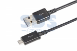 USB кабель microUSB длинный штекер 1м черный Rexant (20/20/1000)