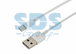 USB кабель для iPhone 5/6/7 моделей шнур 1М белый Rexant (10/10/1000)