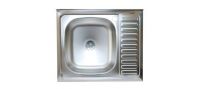 Накладная кухонная мойка 60х50см.глуб.13см(левая чаша).нерж.сталь V-405 Владикс(1/20)