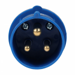 Вилка силовая (CEE) 3Р 220-230 В (50+60 ГЦ) СИНЯЯ 6ч прямая пластик IP44 КЭАЗ