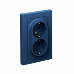 Розетка 2гн с З/К с/у аквамарин в сборе AtlasDesign Systeme Electric (1/10)