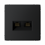 Розетка 2гн комп+комп RJ45+RJ45 с/у карбон механизм кат.6А ArtGallery Systeme Electric (1/5/20)