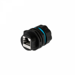 Индустриальный соединительный модуль, RJ-45(8P8C), FTP, CAT 6, IP68 с защитным колпачком для кабеля REXANT