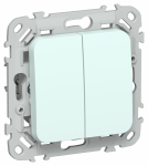 FLITE Выключ. жалюзи с блок. 10А ВЖ42-2-0-ФлХЛ х/л IEK