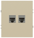 Розетка ЭРА Arktik 16-3108-04 информационная двойная 2XRJ45 шампань