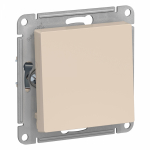 Выключатель 1кл кнопочный с/у крем механизм AtlasDesign Systeme Electric