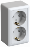 Розетка 2гн с З/К шторки о/у белый изол.пласт. 16А IP20 Хит Systeme Electric  (1/84)