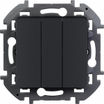 Выключатель 3кл с/у антрацит INSPIRIA Legrand (1/10/100)