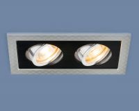 Точечный светильник с поворотным механизмом 1041/2 MR16 SL/BK серебро/черный (1/5/30)