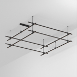 Основание ART-APRIORI-QUADRAT-2-ROD-400-2000x2000 (BK) (Arlight, IP20 Металл, 3 года)