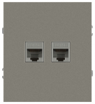 Розетка ЭРА Arktik 16-3108-07 информационная двойная 2XRJ45 титан Розетка ЭРА Arktik 16-3108-07 информационная двойная 2XRJ45 титан