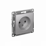 Розетка 1гн без З/К с/у алюминий механизм 16А AtlasDesign Systeme Electric (1/10)
