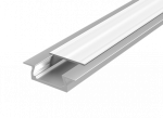 Алюминиевый профиль для LED ленты с рассеивателем встраиваемый 2000мм посадочное место 10мм
