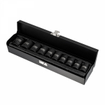 Набор шестигранныx ударныx торцевыx головок, 1/2", 38мм, 10 предметов (10-24мм) металлический кейс KRANZ