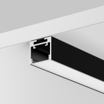 Led Strip Алюминиевый профиль накладной-подвесной 25x22 (Черный, 2 м), ALM-2522-B-2M