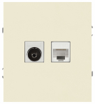 Розетка ЭРА Arktik 16-3110-02 комбинированная RJ45+TV слоновая кость