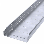 Лоток перфорированный Профи INOX (AISI 316) 300х80х3000 (1,5 мм) (6 м/уп) Промрукав