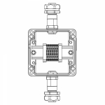 Взрывозащищенная клеммная коробка из алюминия TBE-A-12-(6xCBC.2)-1xKAEPM2MHK-20(A)-1xKAEPM2MHK-20(C)1Ex e IIC Т5 Gb / Ex tb IIICT95°C Db IP66