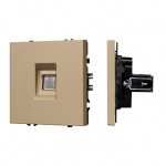 Механизм компьютерной розетки SCT-NOBE-MPC1-SFPL-GD (RJ-45, CAT6) (Arlight, Золотой песок)