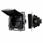 Механизм розетки влагозащищённый SCT-MCP-PL-BK-V (250V, 16A) (Arlight, -)