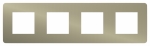 Рамка 4-пост. цвет бронза пластик горизонт. и вертик., IP21 Unica NEW SE