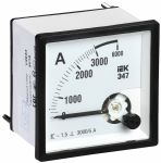 Амперметр Э47 72х72 3000/5А 1,5 IEK (1/100)