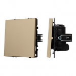 ARL NOBE Выключатель перекрёстный 1 кл софт-тач золотой песок SWT-MKX1-SFPL-GD (250V, 10A) (Arlight, -)