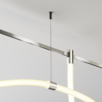 Technical Потолочный коннектор с тросовым подвесом Tau в шинопровод Flarity платина