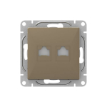 Механизм розетки RJ45 - 2шт, (cat5), шампань Эпика EKF