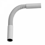 Поворот гибкий гофрированный ø16мм, серый REXANT