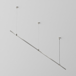 Technical Готовая конструкция прямая на тросовых подвесах Hang без светильников и блока питания, платина