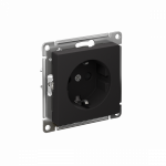 ATLASDESIGN РОЗЕТКА с заземлением со шторками, 16А, механизм, КАРБОН