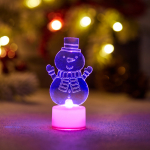 Фигура светодиод на подставке "Снеговик с шарфом 2D" RGB P20 Neon-Night (1/1/96)