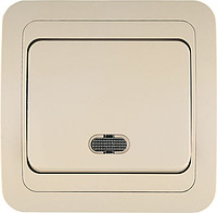 Выключатель 1кл с подсв с/у крем IP20 Lilium Natural Kare Makel (1/12/120)