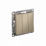 Выключатель 3кл с/у шампань механизм AtlasDesign Systeme Electric