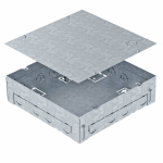 Монтажное основание для лючка GES9 (коробка для лючка 12 модулей 45х45 мм) h=70-100 сталь