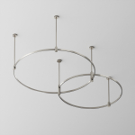 Technical Готовая конструкция круглая двухровневая D800мм + D650мм на жестких подвесах Medium без светильников и блока питания, платина