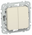 FLITE Выключ. 2-кл. кноп. прох. 10А ВС62-2-0-ФлСл сл IEK